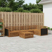 Set vanjskih sofa 6 kom. Prirodna Čvrsto drvo akacije