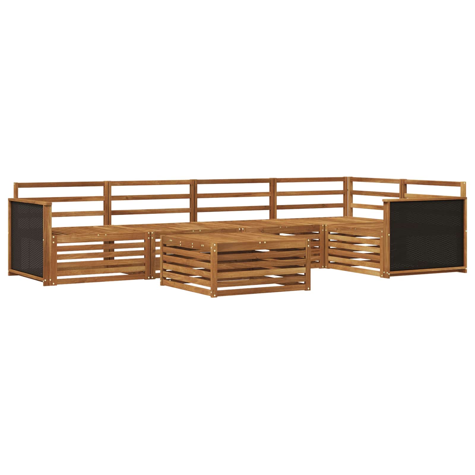 Set vanjskih sofa 6 pcs Prirodna 79 x 79 x 37 cm