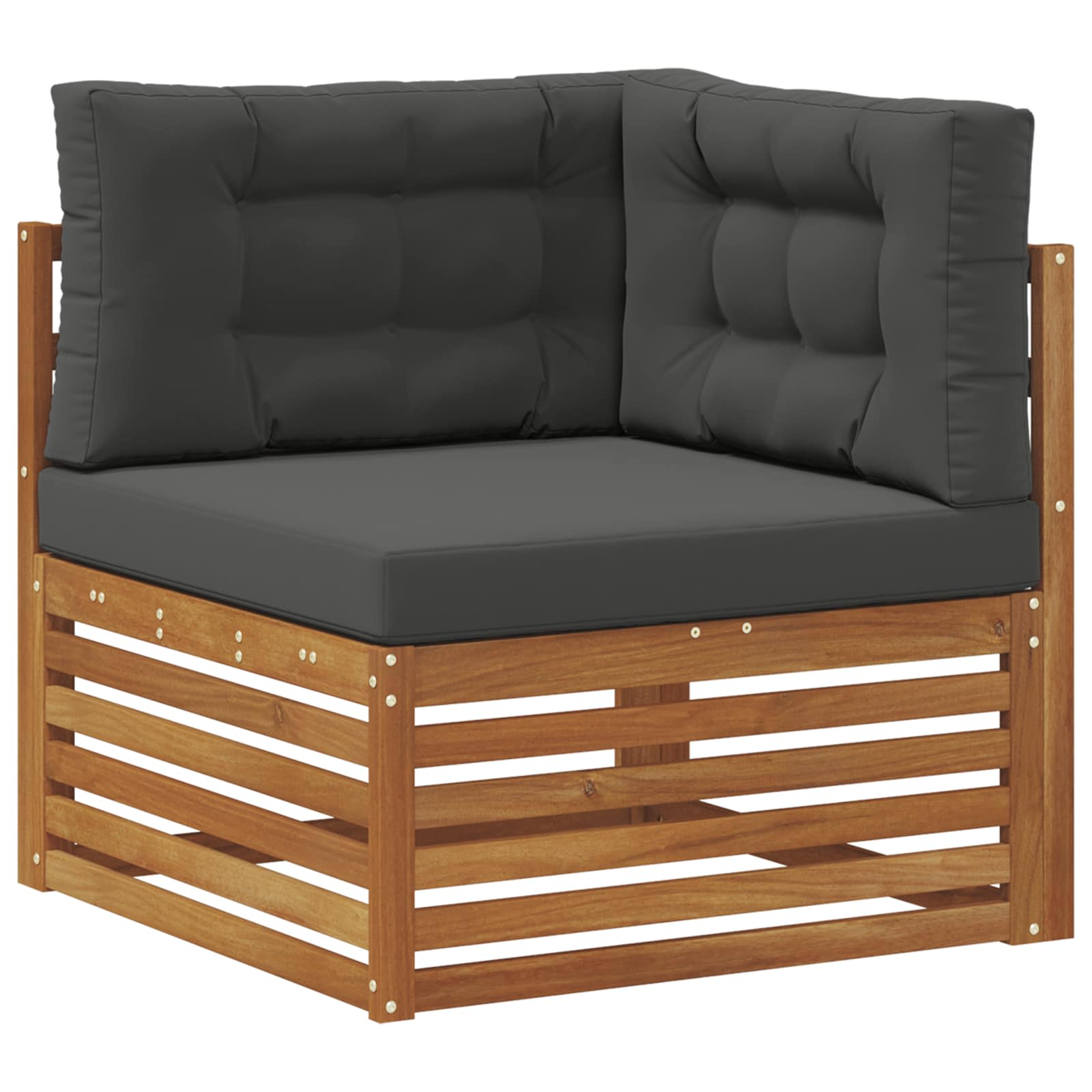 Set vanjskih sofa 6 kom. Prirodna i antracit