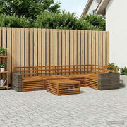 Set vanjskih sofa 6 kom. Prirodna Čvrsto drvo akacije