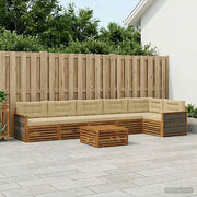 Set vanjskih sofa 7 kom. Prirodna i bež