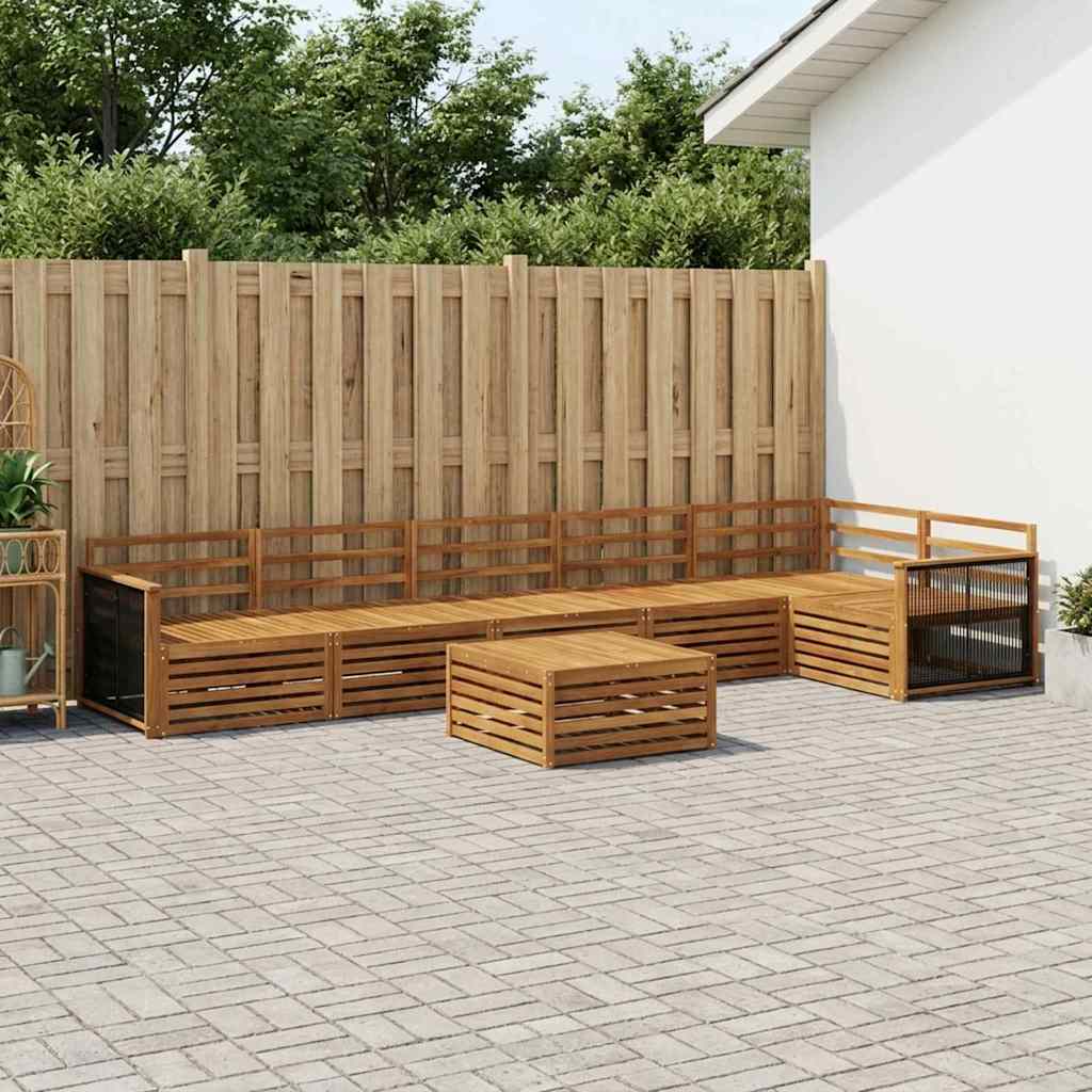 Set vanjskih sofa 7 kom. Prirodna Čvrsto drvo akacije