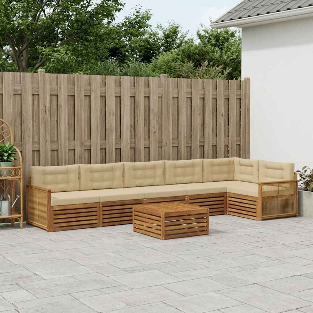 Set vanjskih sofa 7 kom. Prirodna i bež