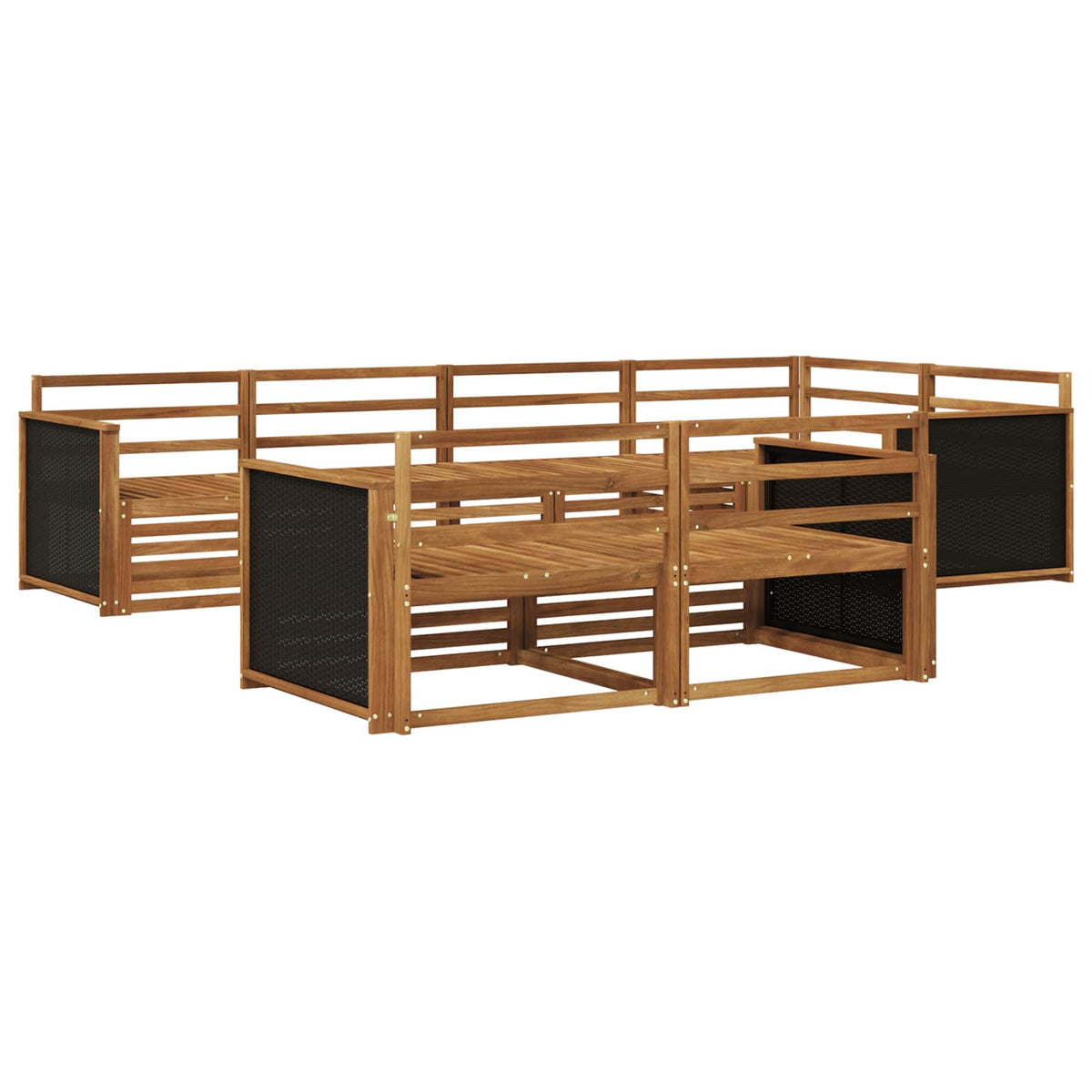 Set vanjskih sofa 7 pcs Prirodna
