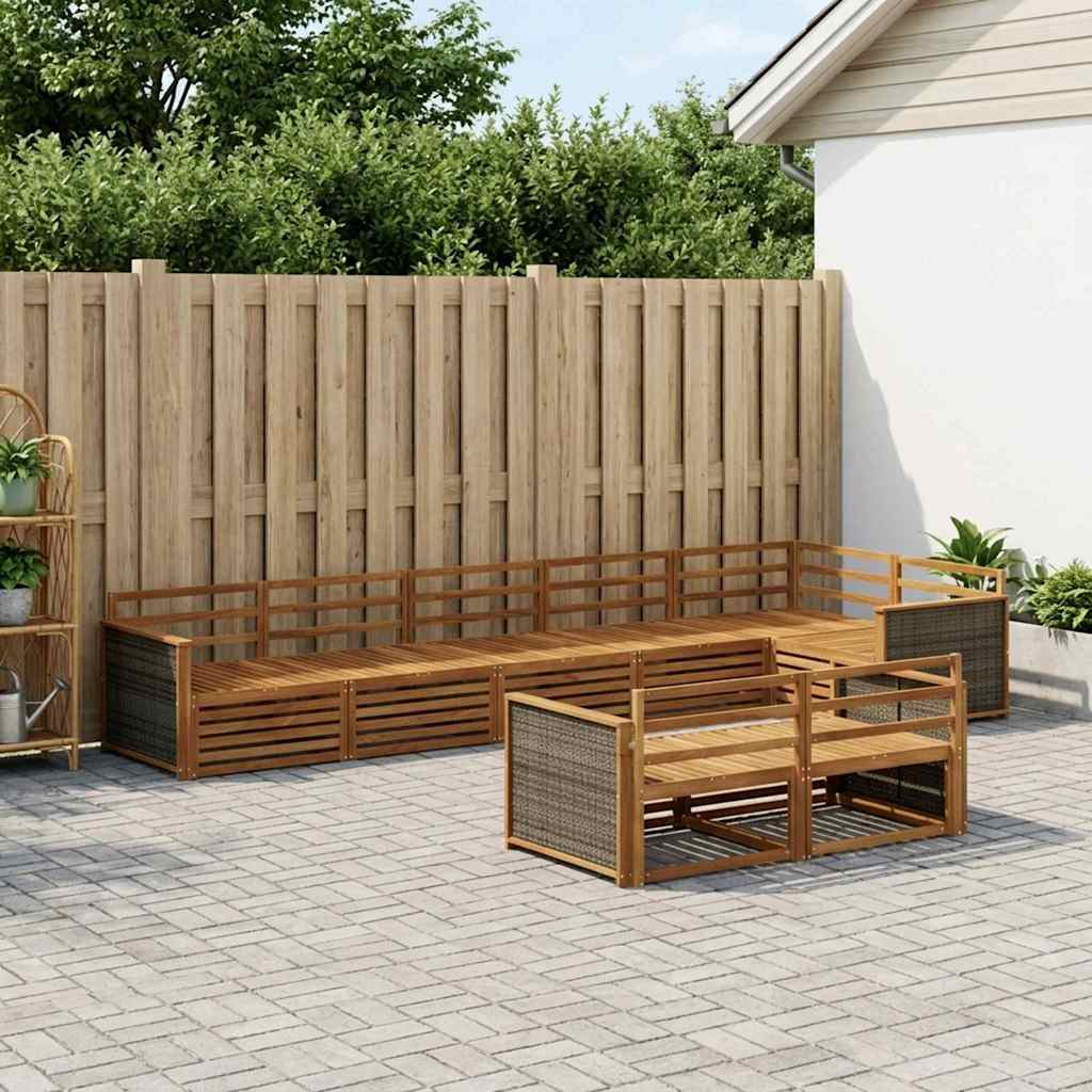Set vanjskih sofa 8 pcs Prirodna