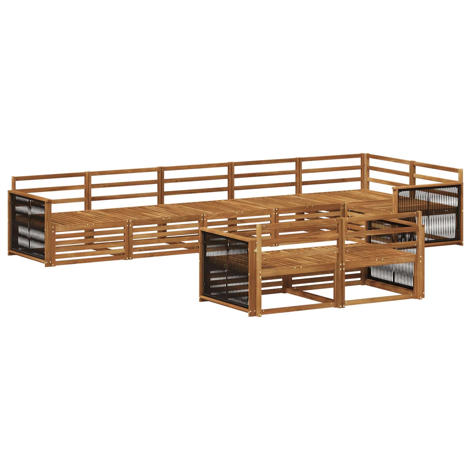 Set vanjskih sofa 8 pcs Prirodna