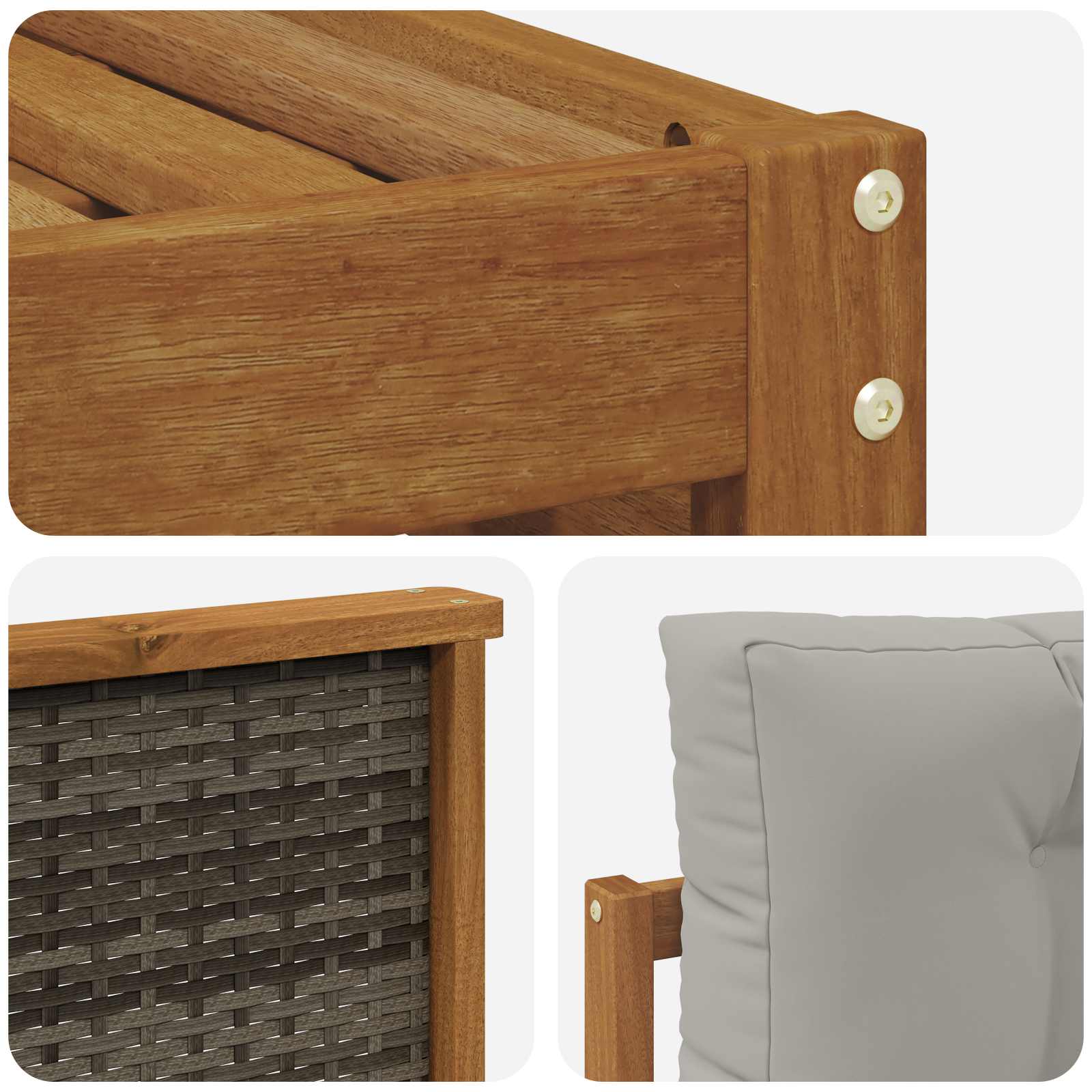 Set vanjskih sofa s jastukom 9 pcs