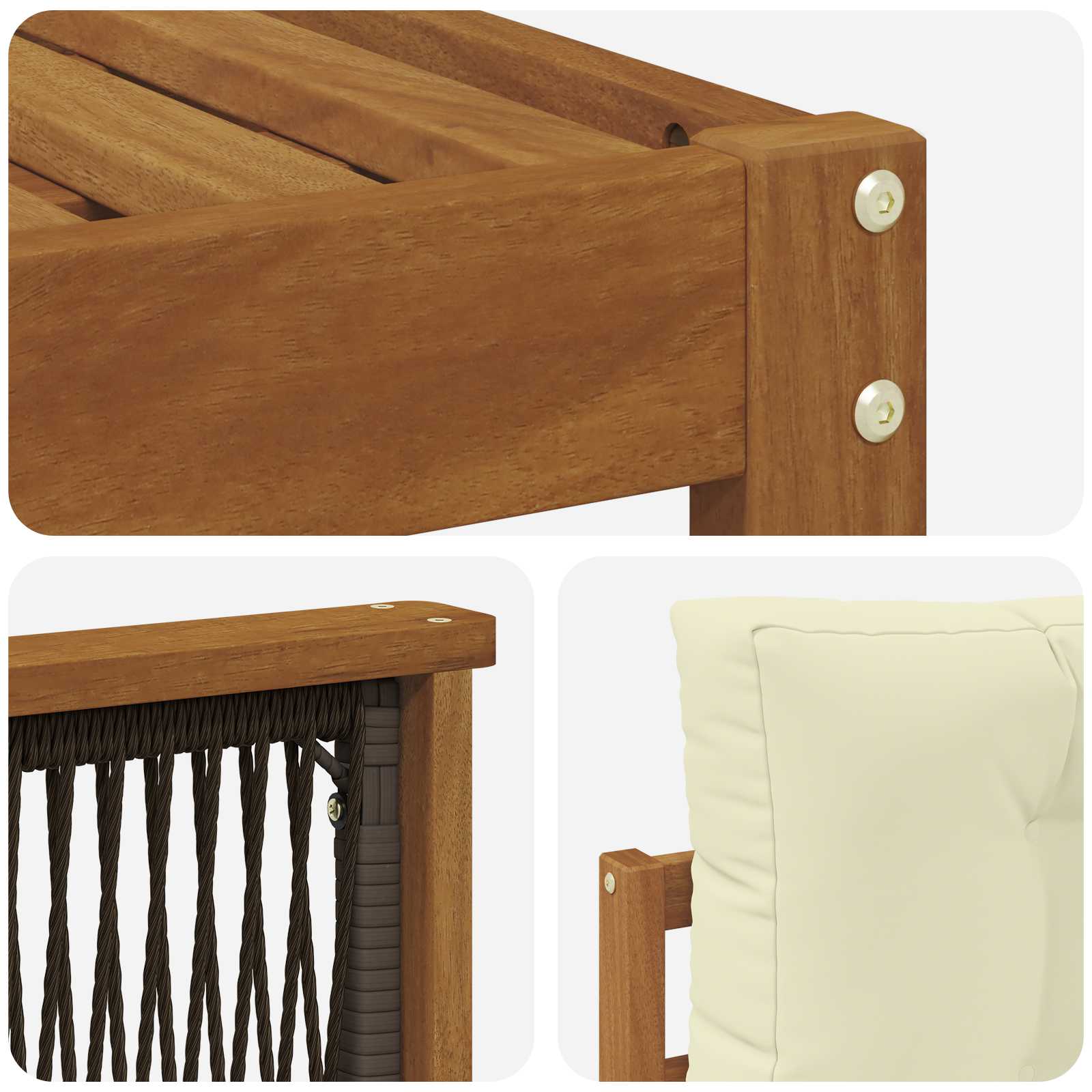 Set vanjskih sofa s jastukom 9 pcs