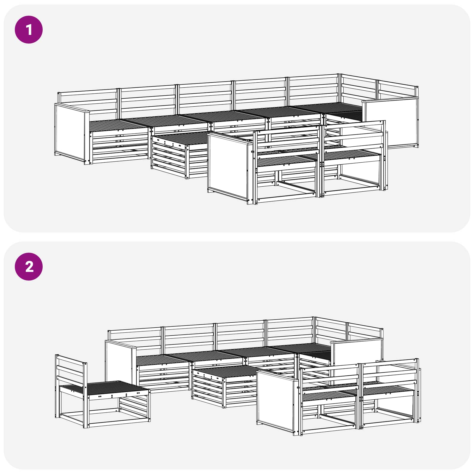 Set vanjskih sofa 9 kom.
