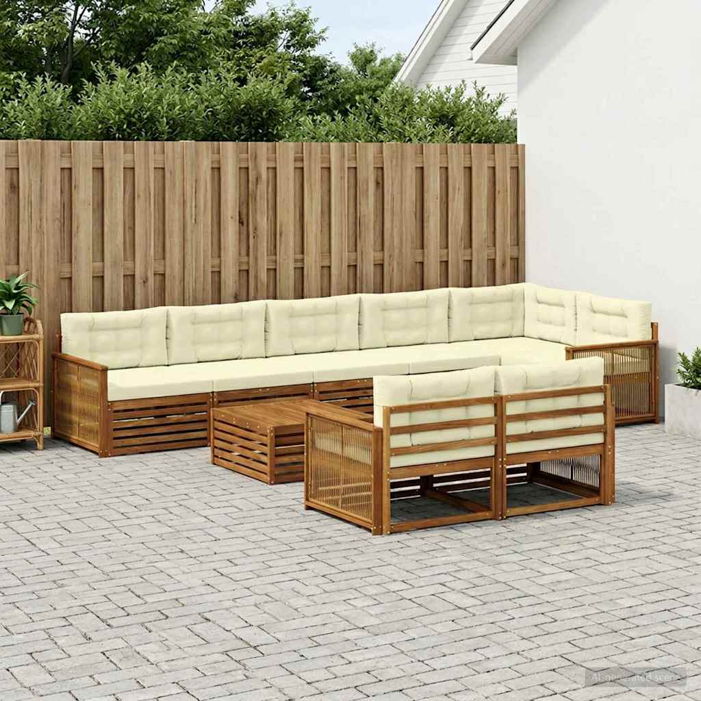 Set vanjskih sofa s jastukom 9 pcs