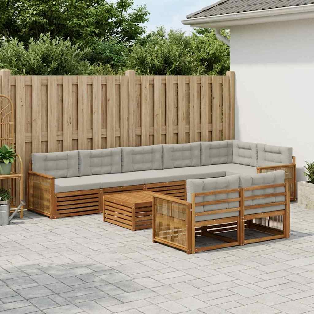 Set vanjskih sofa s jastukom 9 pcs