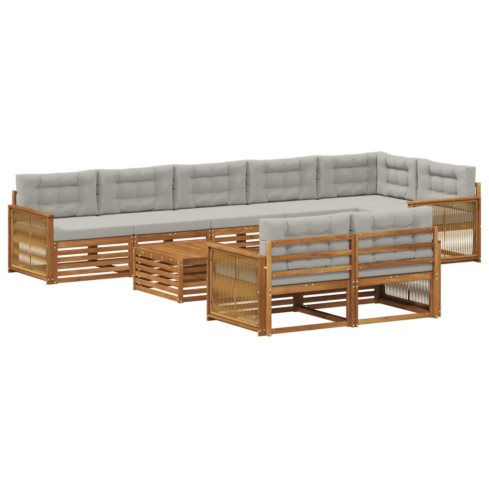 Set vanjskih sofa s jastukom 9 pcs