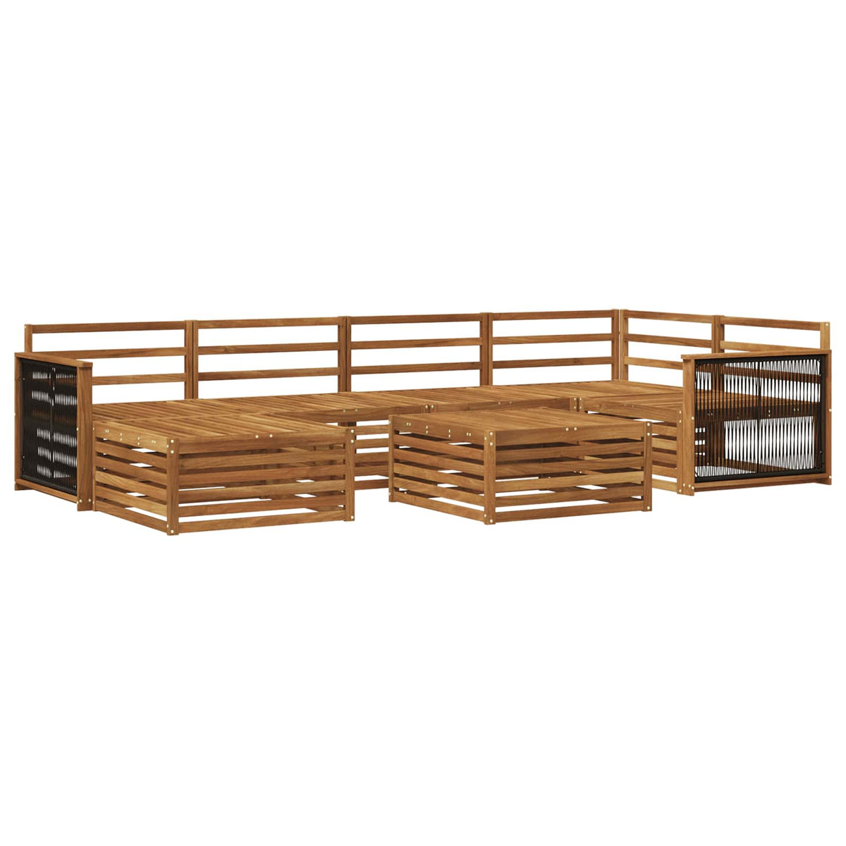 Set vanjskih sofa 7 kom. Prirodna