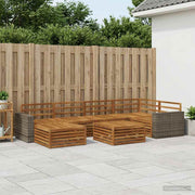 Set vanjskih sofa 7 kom. Prirodna