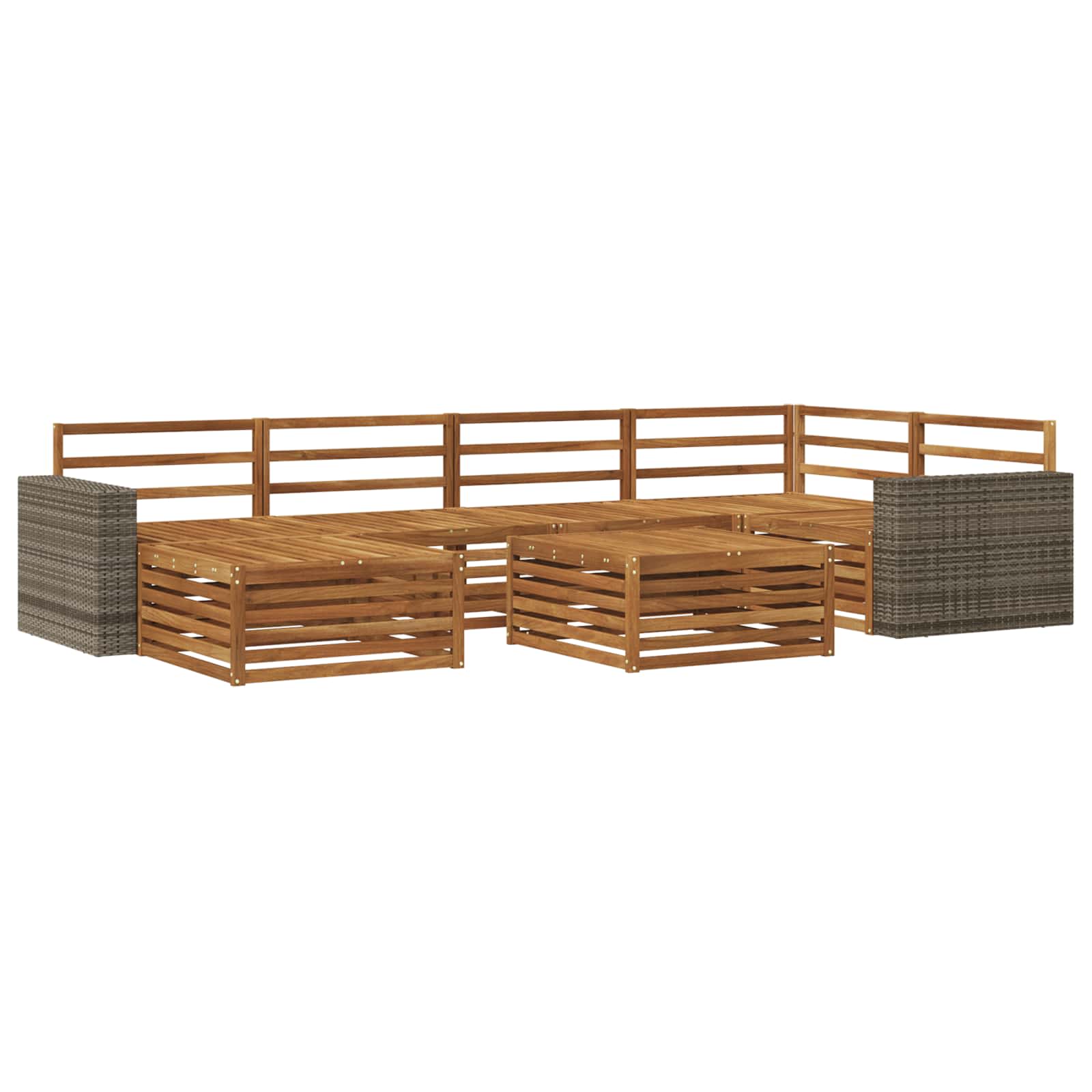 Set vanjskih sofa 7 kom. Prirodna