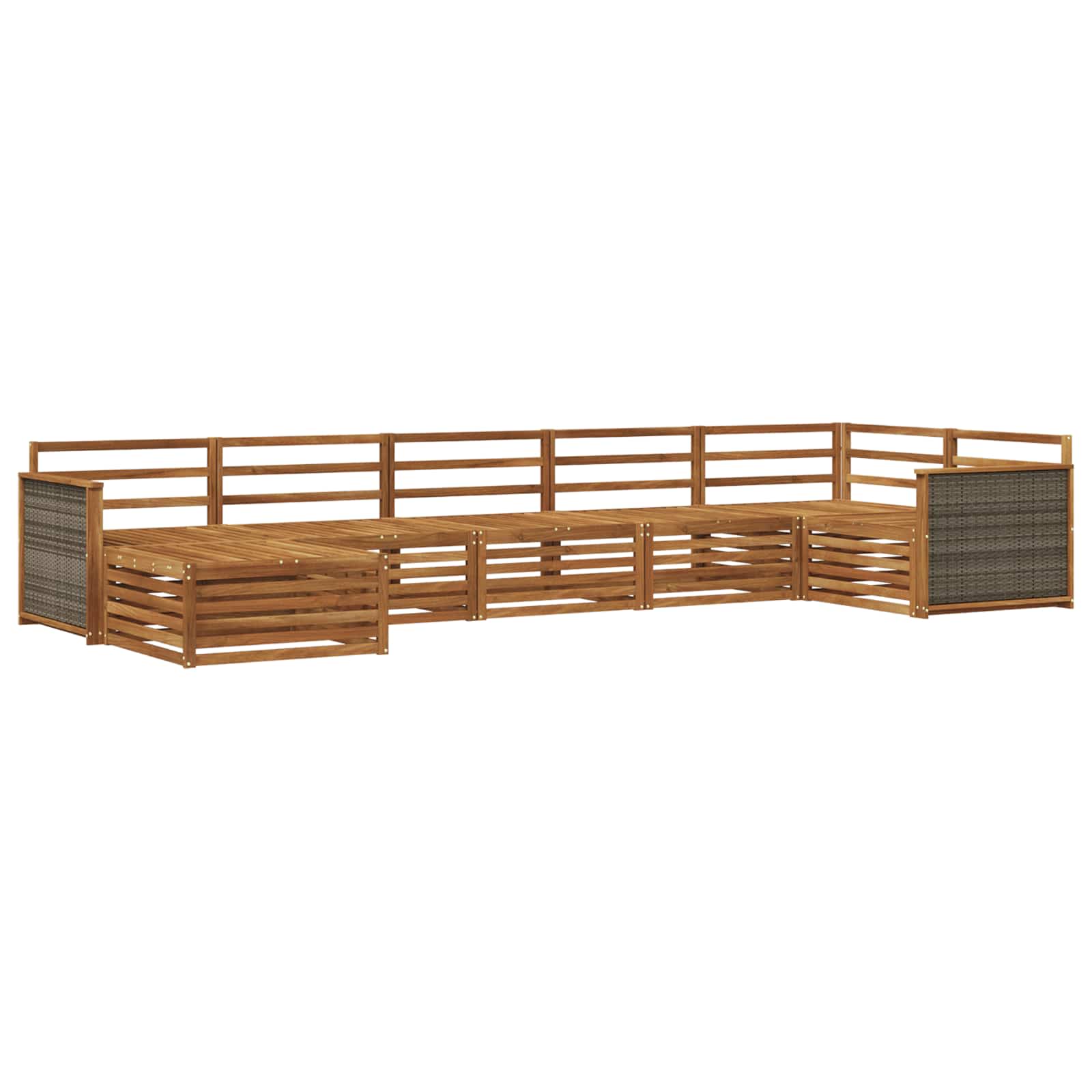 Set vanjskih sofa 7 kom. Prirodna