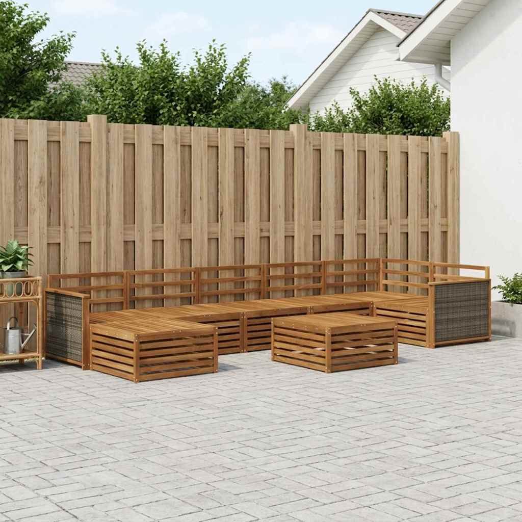 Set vanjskih sofa 8 pcs Prirodna