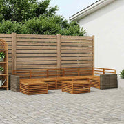 Set vanjskih sofa 8 kom. Prirodna