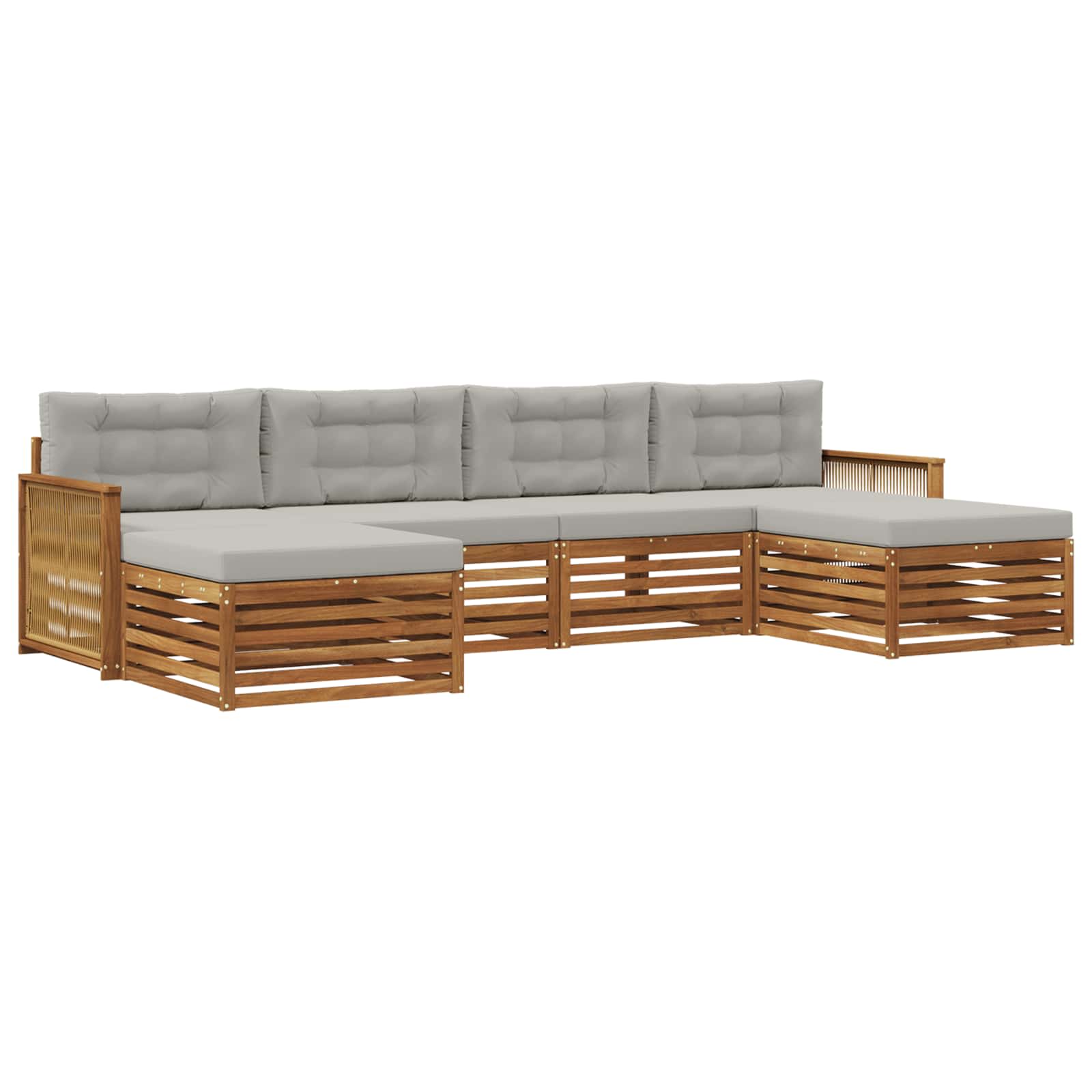 Setovi sofa s jastukom 6 pcs Čvrsto drvo akacije