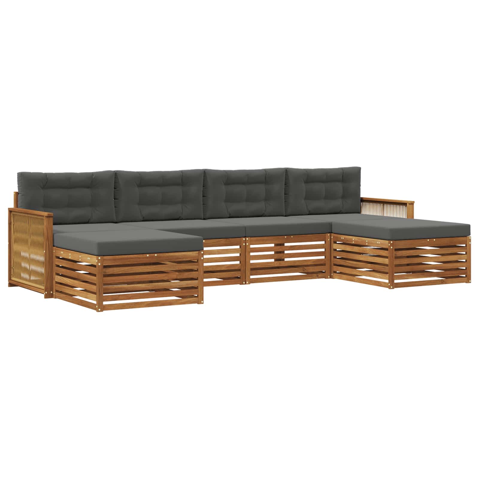 Setovi sofa s jastukom 6 pcs Čvrsto drvo akacije