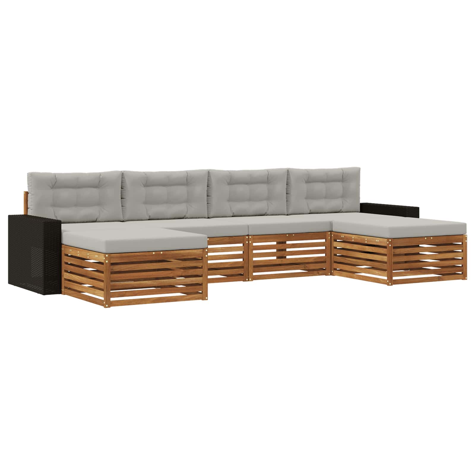 Setovi sofa s jastukom 6 pcs Čvrsto drvo akacije