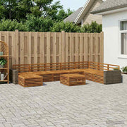 Set vanjskih sofa 9 kom. Prirodna Čvrsto drvo akacije