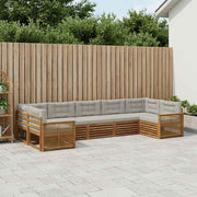 Set vanjskih sofa 7 kom. Prirodna i svjetlosiva