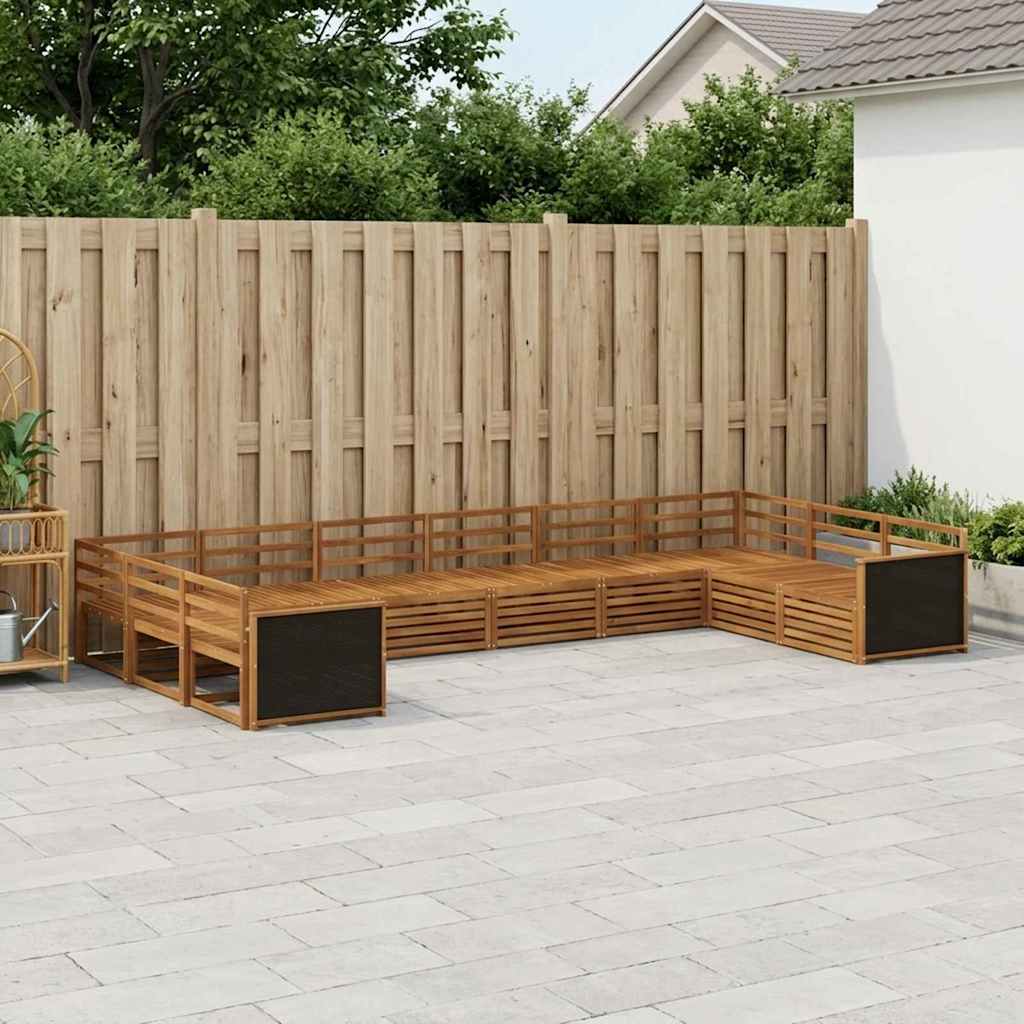 Setovi sofa 10 pcs Čvrsto drvo akacije