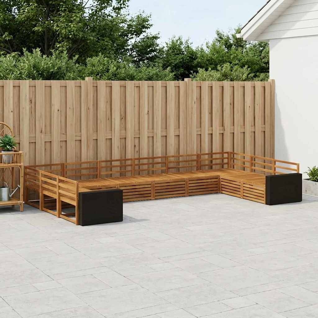 Setovi sofa 10 pcs Čvrsto drvo akacije