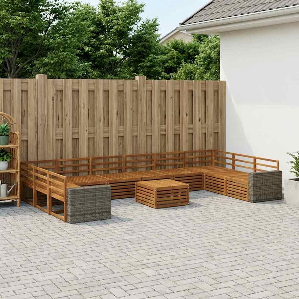Setovi sofa 11 pcs Čvrsto drvo akacije