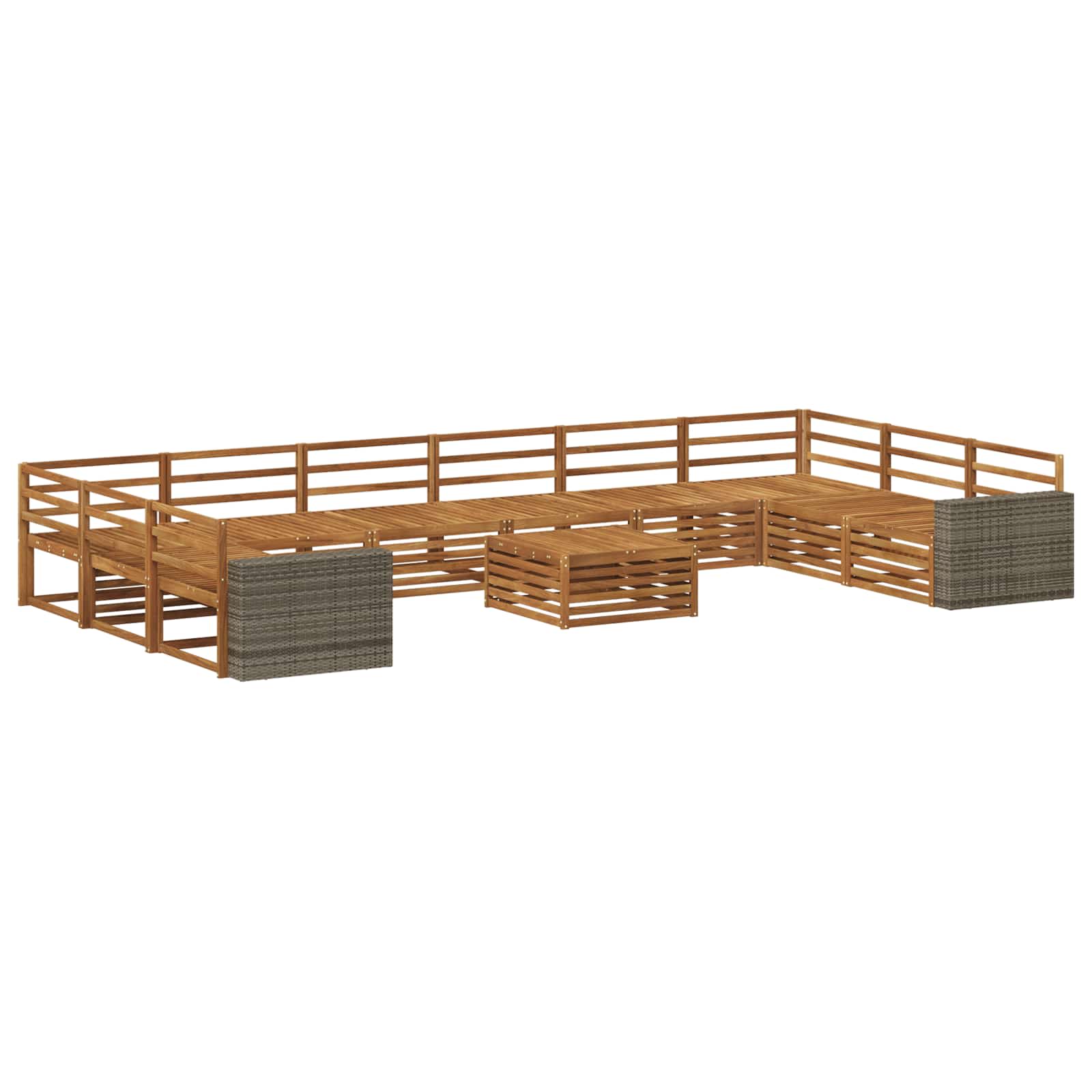 Setovi sofa 11 pcs Čvrsto drvo akacije