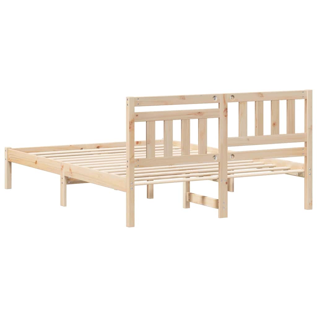 Krevetna konstrukcija Smeđa 120 x 200 cm Čvrsto borovo drvo