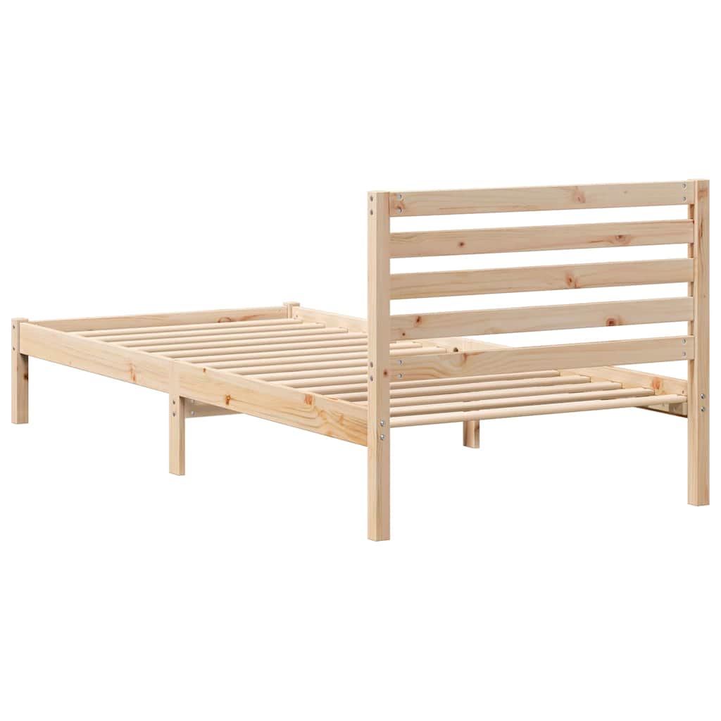 Krevetna konstrukcija Smeđa 80 x 220 cm Čvrsto borovo drvo