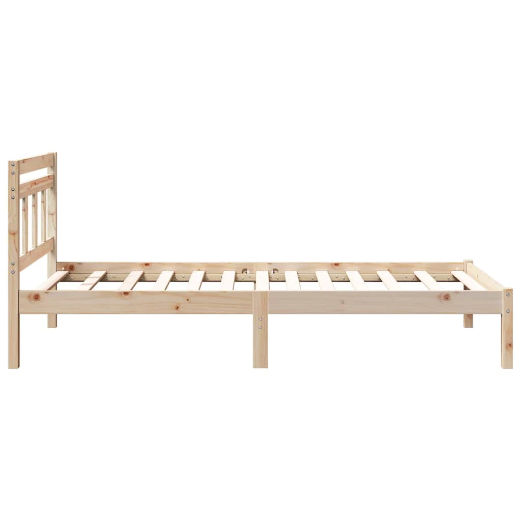 Krevetna konstrukcija Smeđa 75 x 190 cm Čvrsto borovo drvo