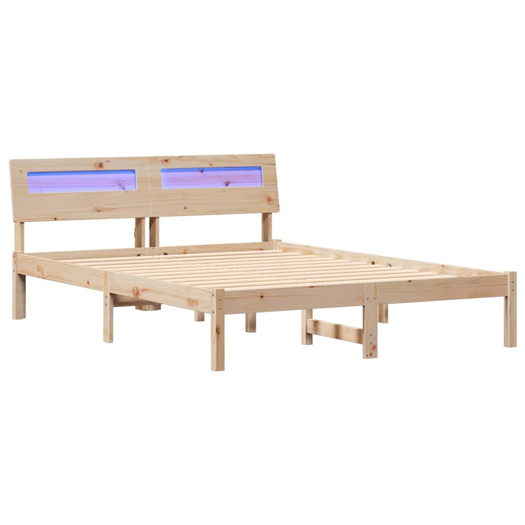 Krevetna konstrukcija Smeđa 120 x 200 cm Čvrsto borovo drvo