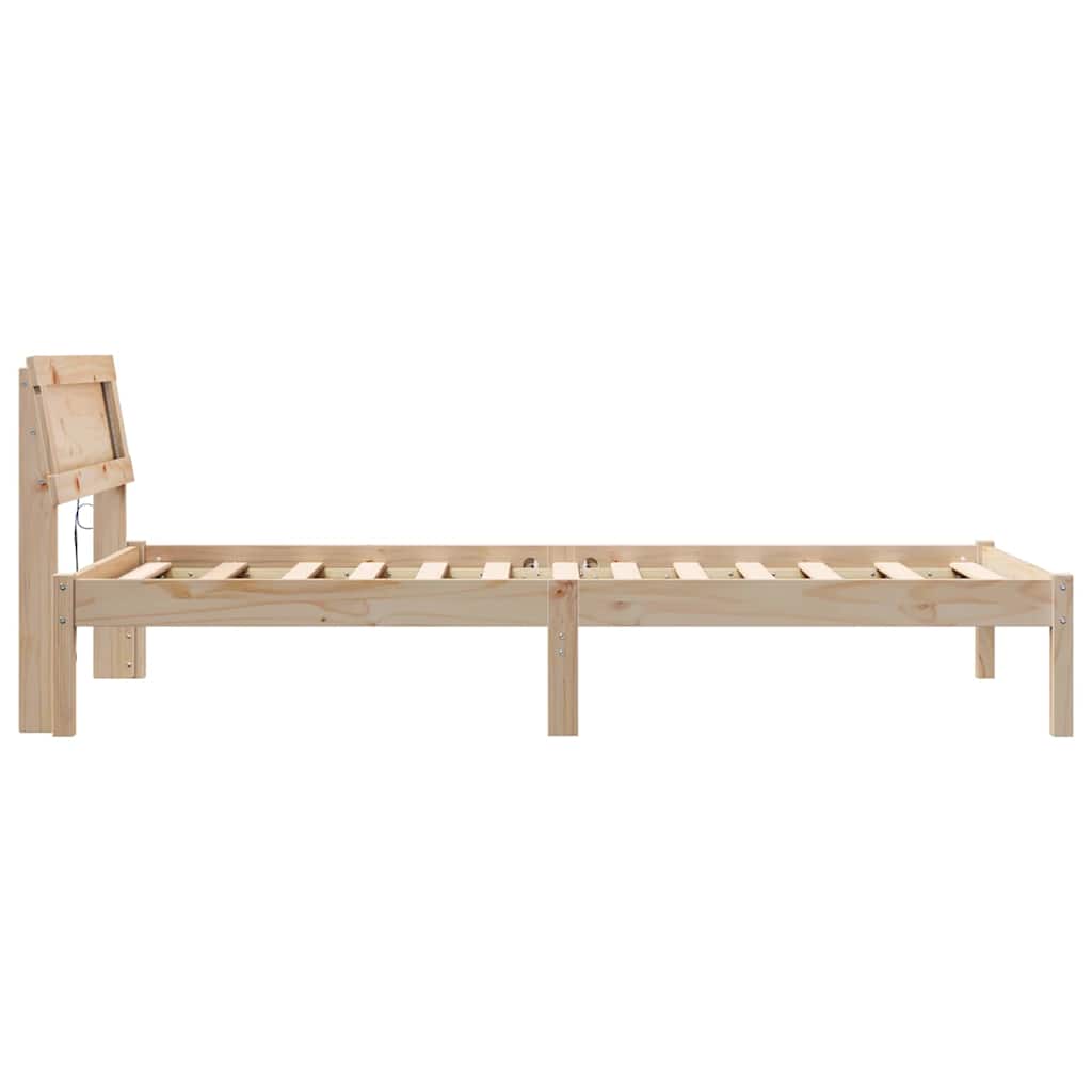 Krevetna konstrukcija Smeđa 100 x 200 cm Čvrsto borovo drvo