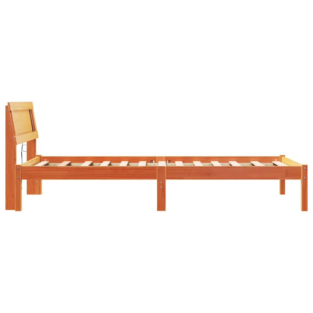 Krevetna konstrukcija s uzglavljem Vosak smeđa 75 x 190 cm