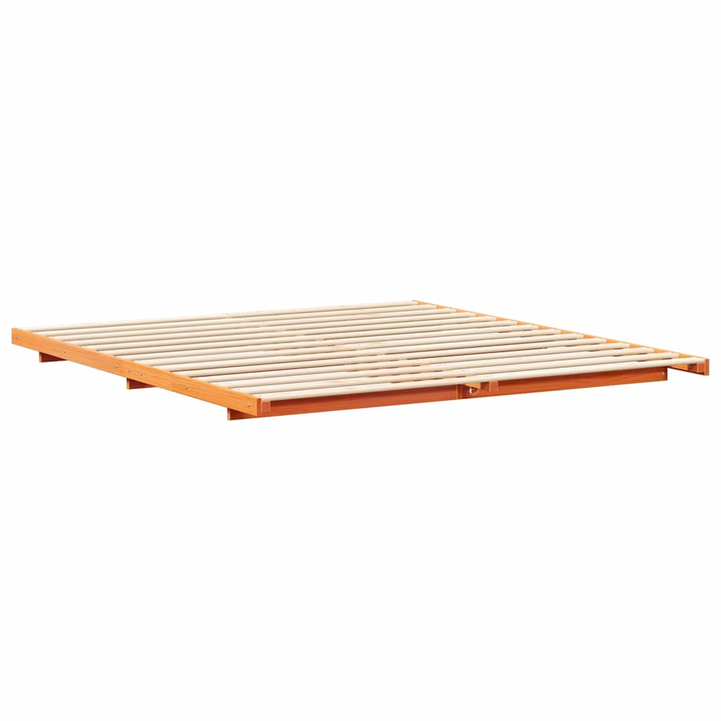 Krevetna konstrukcija Vosak smeđa 200 x 200 cm