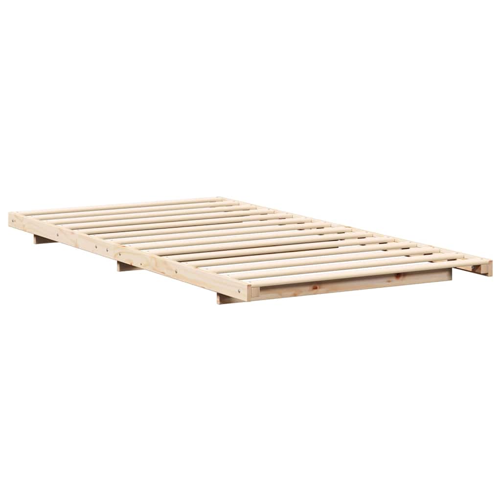 Krevetna konstrukcija Smeđa 100 x 210 cm Čvrsto borovo drvo