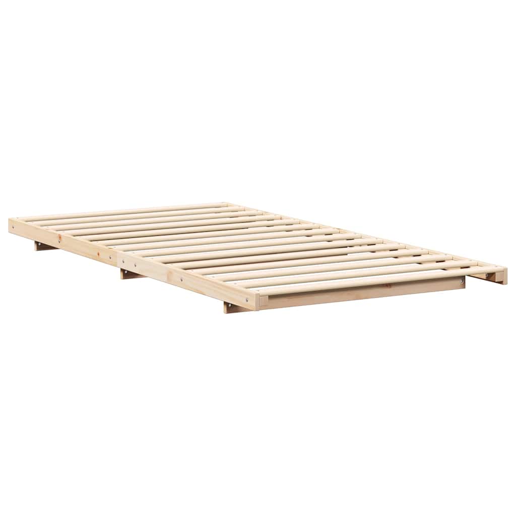 Krevetna konstrukcija Smeđa 100 x 210 cm Čvrsto borovo drvo