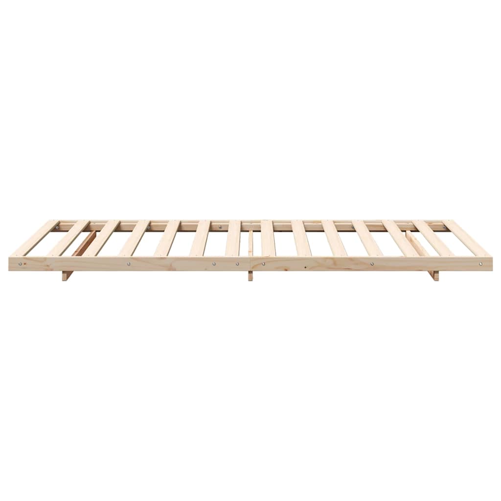 Krevetna konstrukcija Smeđa 100 x 210 cm Čvrsto borovo drvo