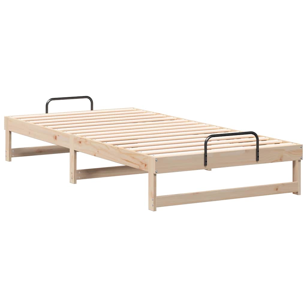 Krevetna konstrukcija Smeđa 100 x 200 cm Čvrsto borovo drvo