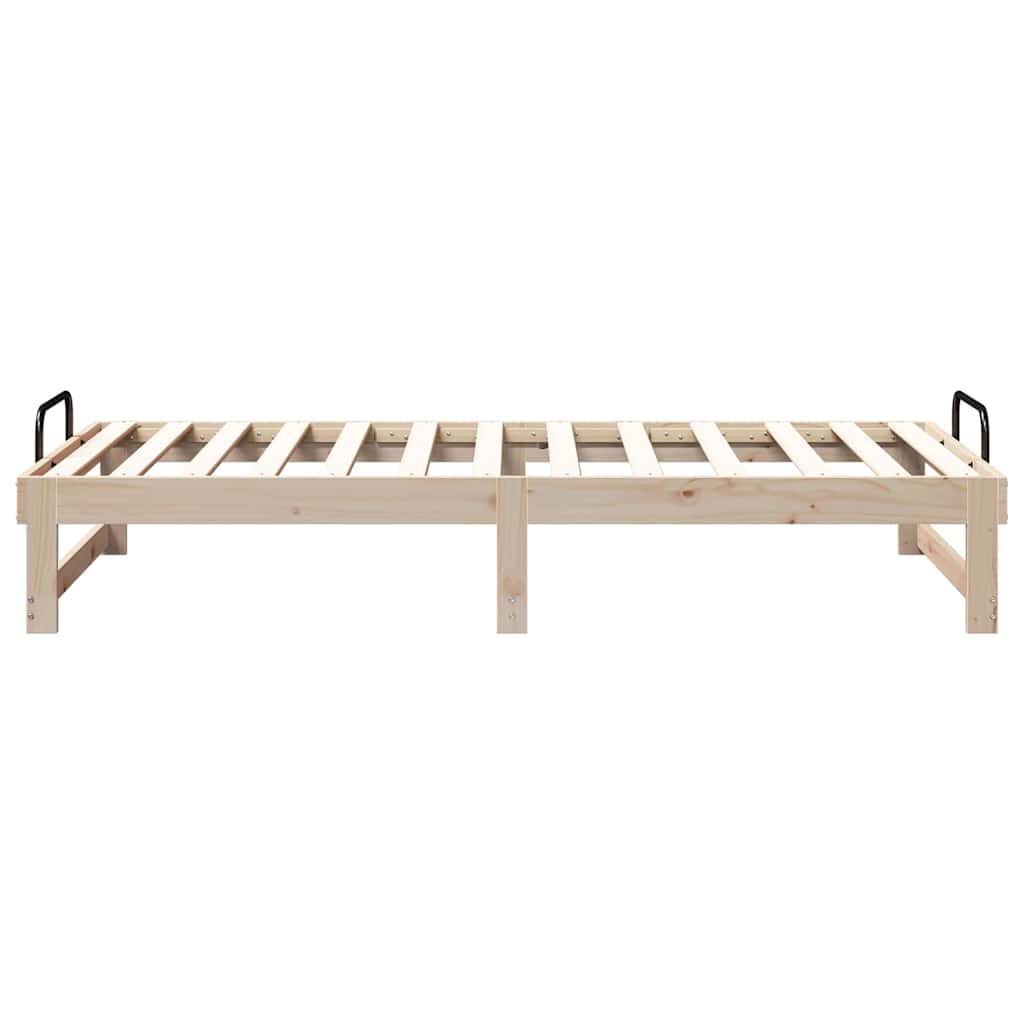 Krevetna konstrukcija Smeđa 75 x 190 cm Čvrsto borovo drvo