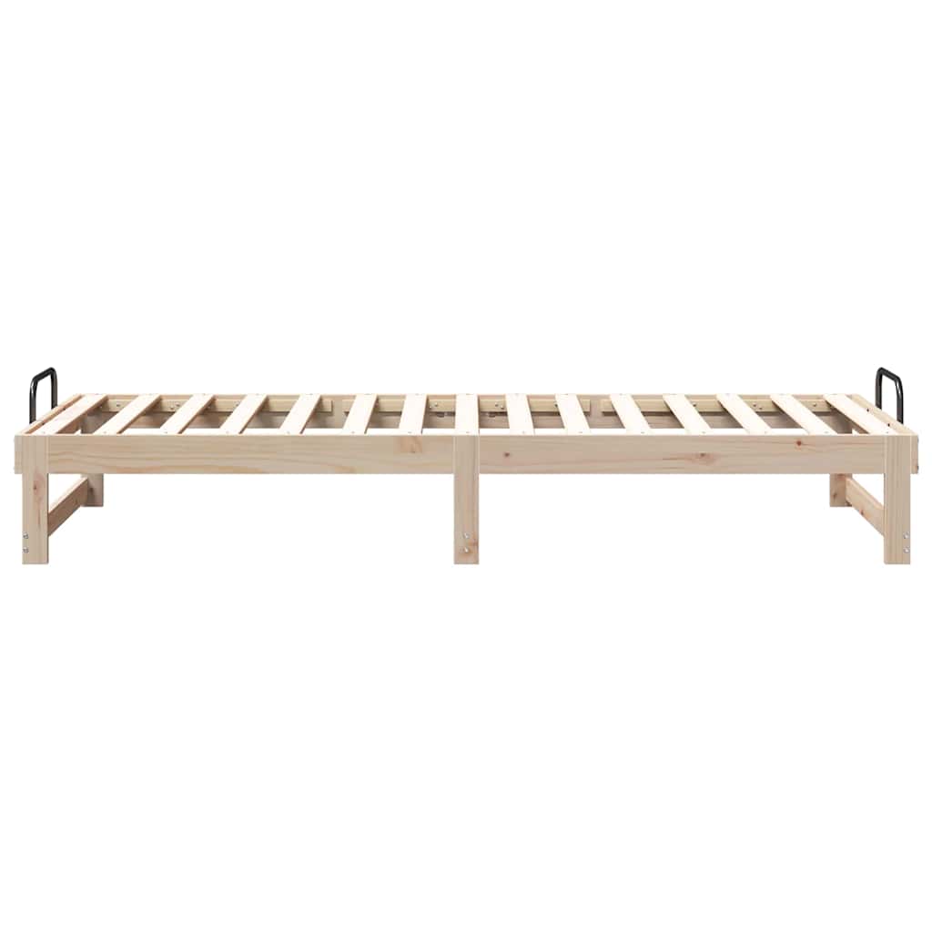 Krevetna konstrukcija Smeđa 90 x 210 cm Čvrsto borovo drvo