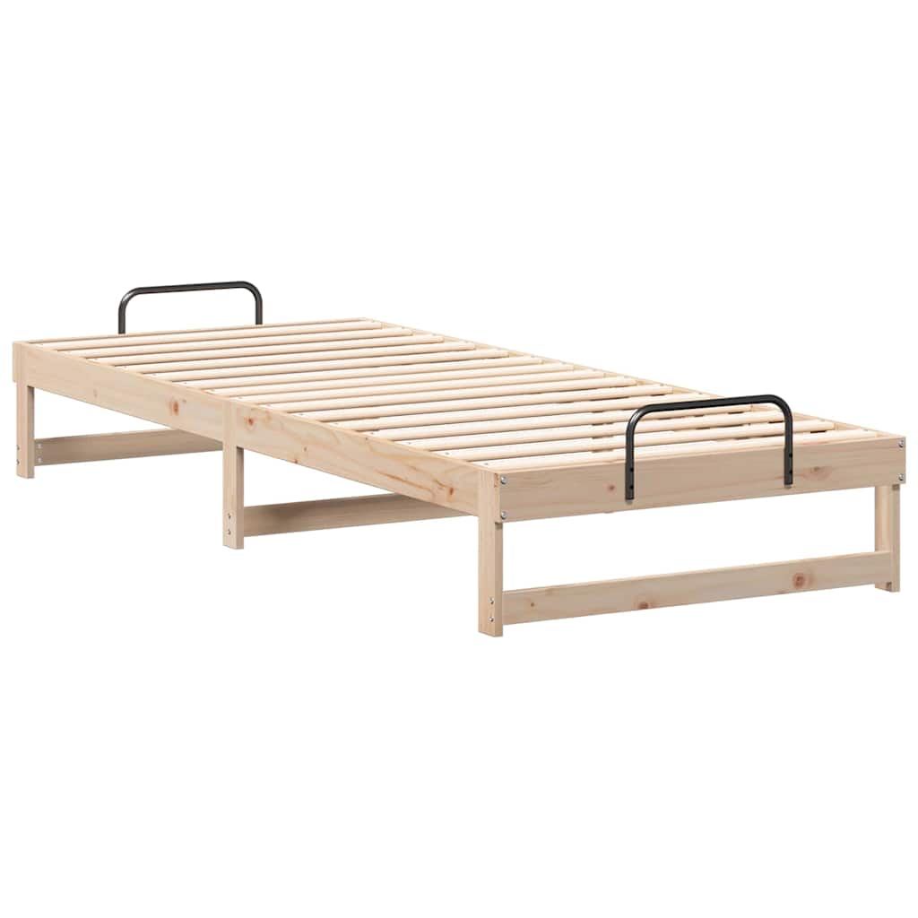 Krevetna konstrukcija Smeđa 80 x 220 cm Čvrsto borovo drvo