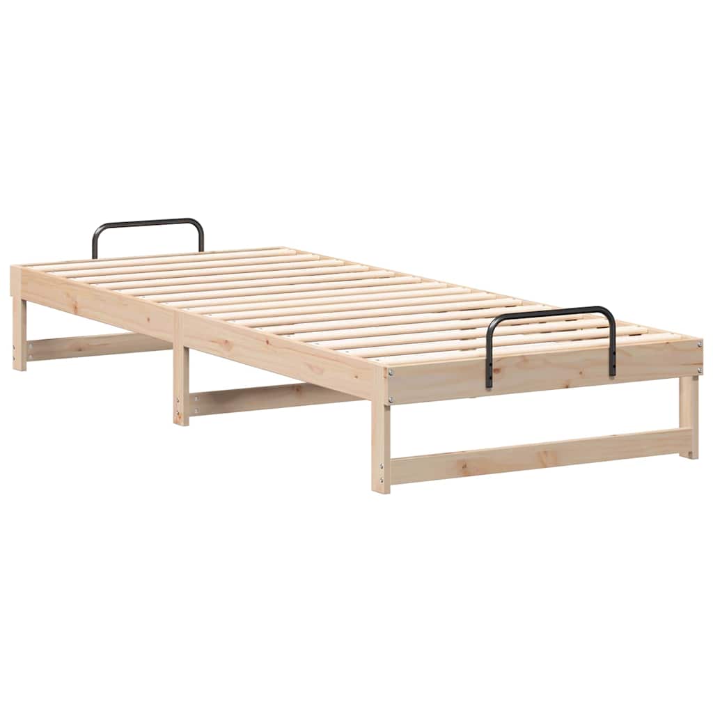 Krevetna konstrukcija Smeđa 80 x 220 cm Čvrsto borovo drvo