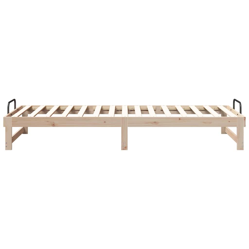 Krevetna konstrukcija Smeđa 90 x 220 cm Čvrsto borovo drvo