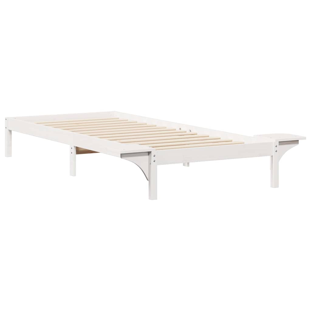Krevetna konstrukcija s bočnim stolovima Bijelo 90 x 210 cm