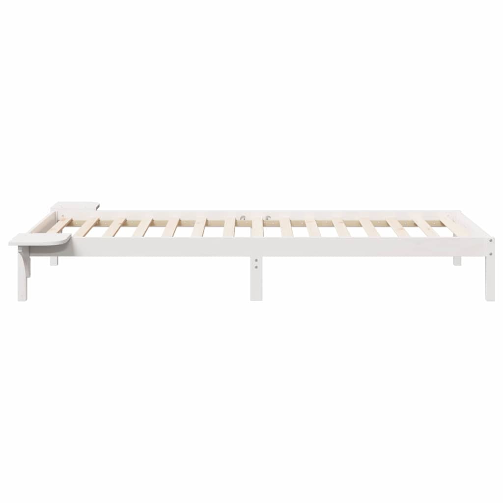 Krevetna konstrukcija s bočnim stolovima Bijelo 90 x 210 cm