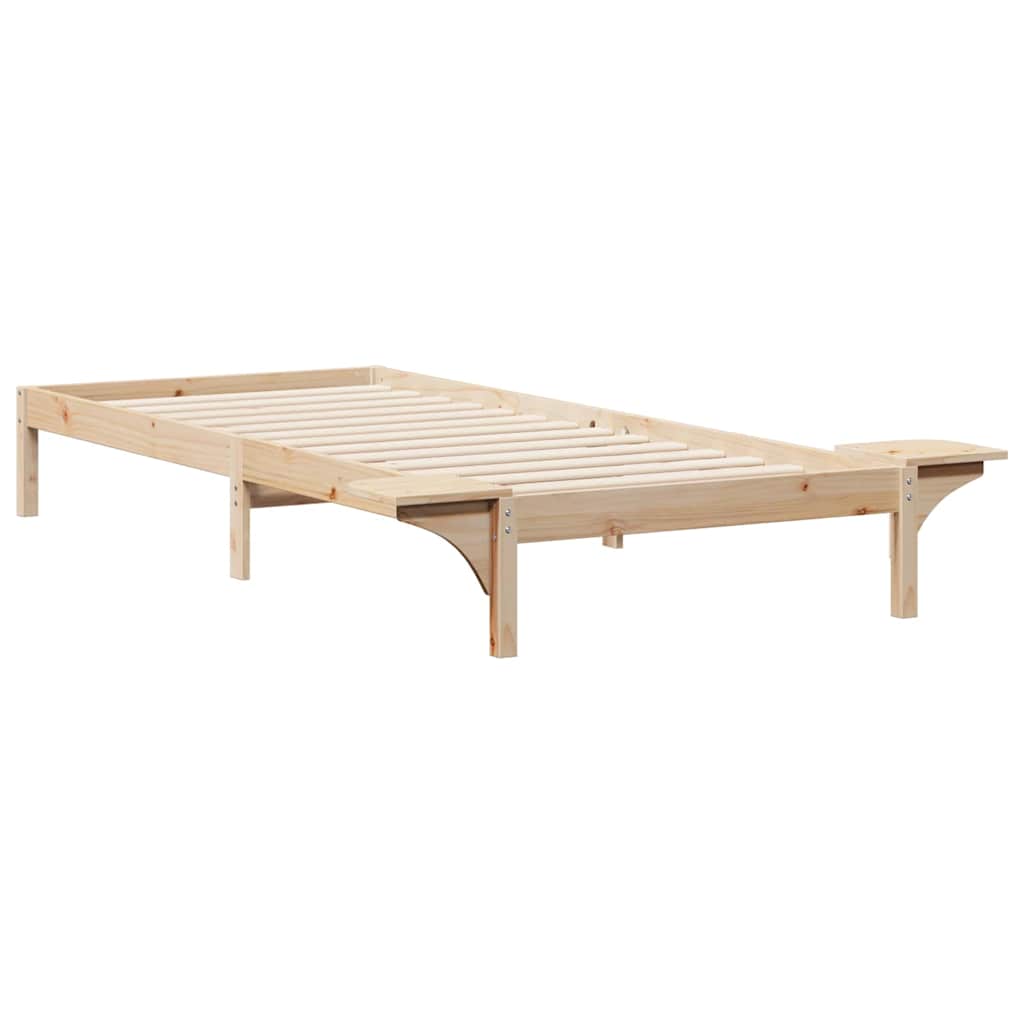 Krevetna konstrukcija s bočnim stolovima Prirodna 100 x 210 cm